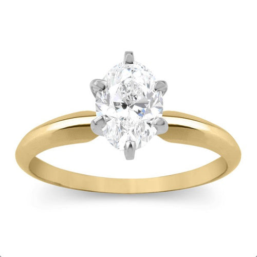 CERTIFIED 3/4 CT Oval Diamond Solitaire