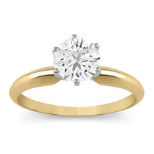 Load image into Gallery viewer, Certified 3/4 CT Round Diamond Solitaire