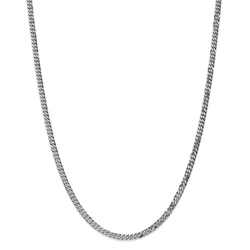 14K White Gold Curb Chain 3.2mm