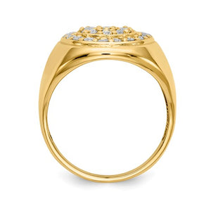 Mens 14K 1 CT Diamond Ring