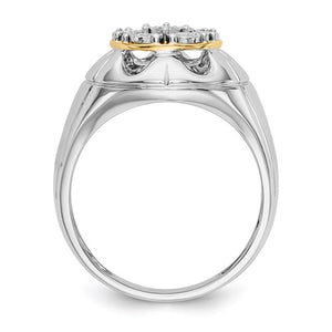 Mens 14K Two-Tone 3/5 CT Diamond Ring