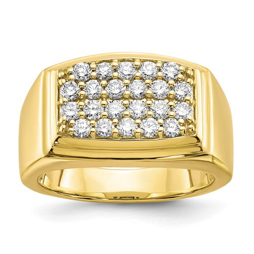 Mens 14K 1 CT Diamond Ring