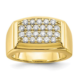 Mens 14K 1 CT Diamond Ring