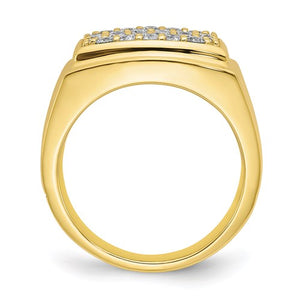 Mens 14K 1 CT Diamond Ring