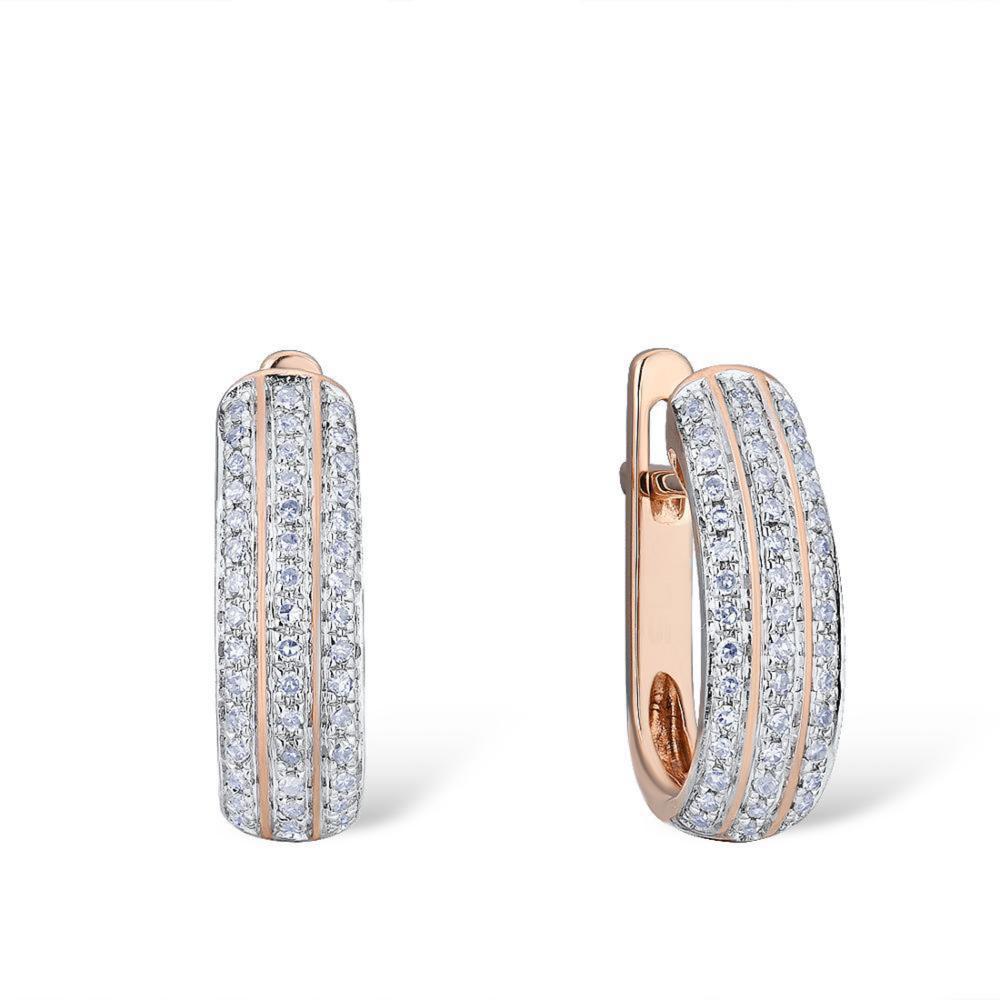 14K Rose Gold Diamond Earrings