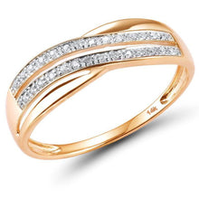 Load image into Gallery viewer, 14K Rose Gold Diamond Ring