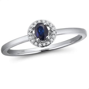 14K White Gold Diamond And Sapphire/Ruby/Emerald Ring