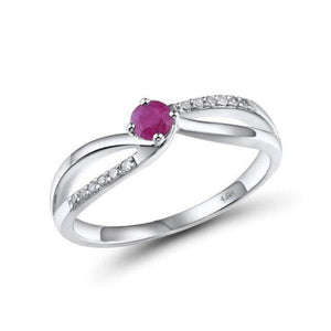 14K White Gold Diamond And Ruby/Sapphire/Emerald Ring