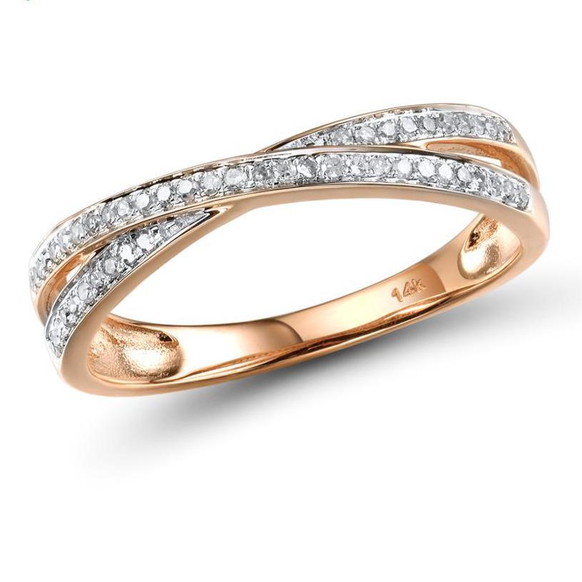 14K Rose Gold Diamond Ring