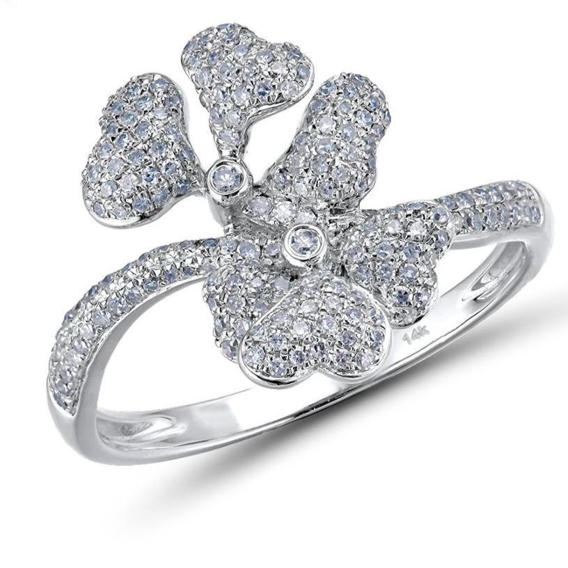 14K White Gold Diamond Ring