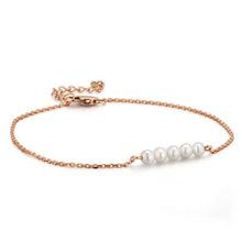 Load image into Gallery viewer, 14K Rose Gold Fresh Water Pearl Bracelet