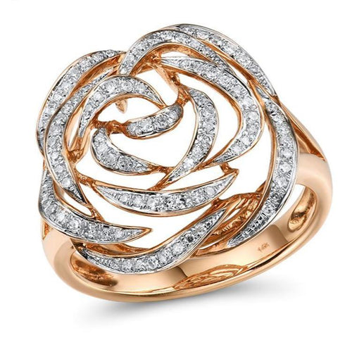 14K Rose Gold Diamond Ring