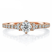 Load image into Gallery viewer, 10K 1/2 CT Moissanite Ring