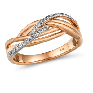 14K Rose Gold Diamond Ring