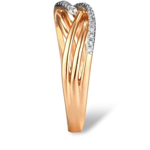 14K Rose Gold Diamond Ring