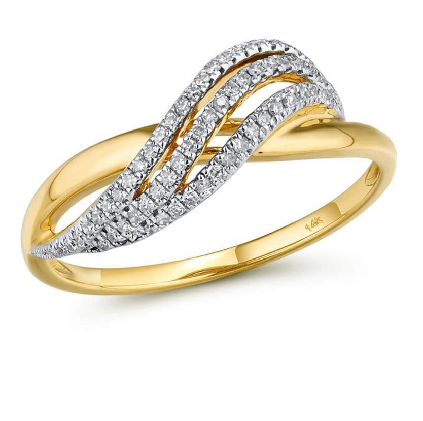 14K Yellow Gold Diamond Ring