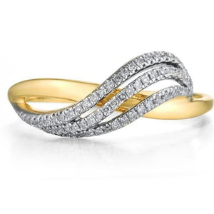 14K Yellow Gold Diamond Ring