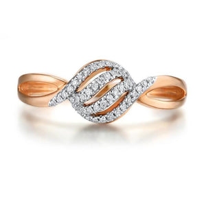 14K Rose Gold Ring Diamond Ring