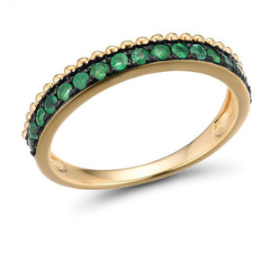 14K Yellow Gold Emerald Ring