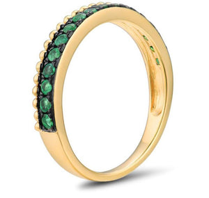 14K Yellow Gold Emerald Ring