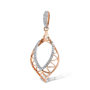 14K Rose Gold Diamond Pendant