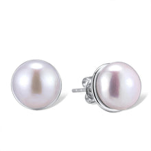 Load image into Gallery viewer, 14K White Gold Fresh Water Pearl Earrings