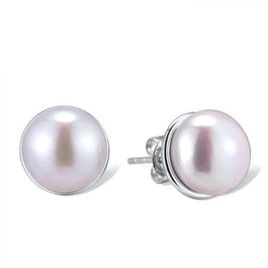 14K White Gold Fresh Water Pearl Earrings