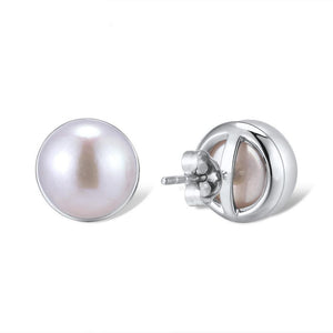 14K White Gold Fresh Water Pearl Earrings