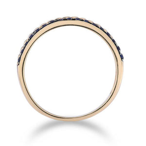 10K Yellow Gold Created Sapphire Ring