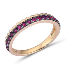 Load image into Gallery viewer, 10K Yellow Gold Created Ruby Ring