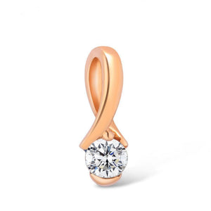 14K Rose Gold Diamond Pendant