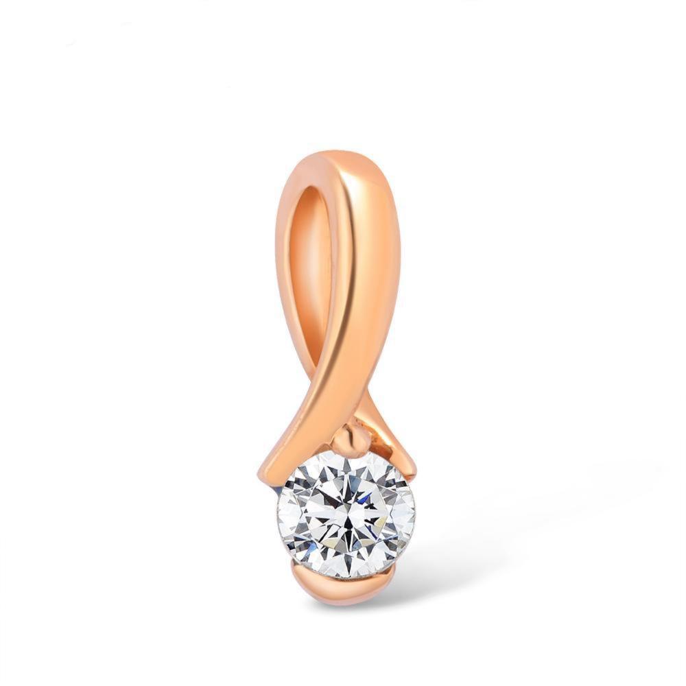 14K Rose Gold Diamond Pendant