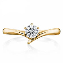 Load image into Gallery viewer, 10K 1/4 CT Moissanite Ring