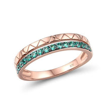 Load image into Gallery viewer, 10K Rose Gold Ring with Created Emerald