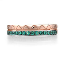 Load image into Gallery viewer, 10K Rose Gold Ring with Created Emerald