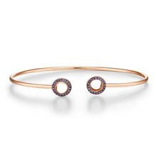 Load image into Gallery viewer, 10K Rose Gold Amethyst Bangle