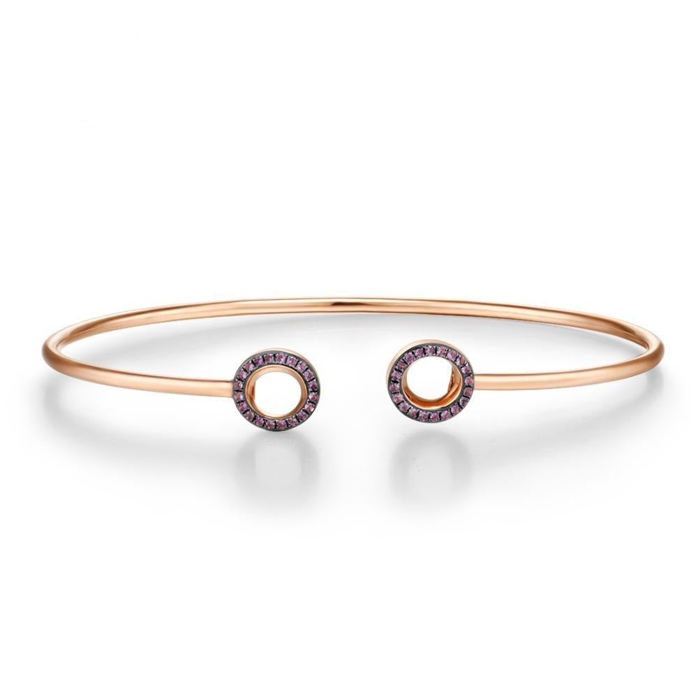 10K Rose Gold Amethyst Bangle