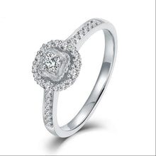 Load image into Gallery viewer, 18K White Gold Cluster Diamond Ring