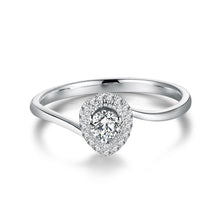 Load image into Gallery viewer, 18K White Gold Pear Diamond Cluster Ring