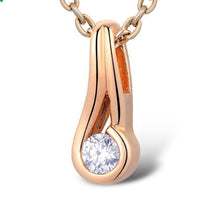 Load image into Gallery viewer, 14K Rose Gold Diamond Drop Pendant