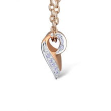 Load image into Gallery viewer, 14K Rose Gold Diamond Heart Scarf Pendant