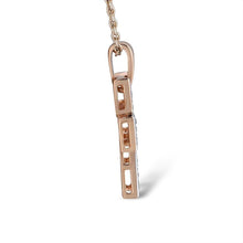 Load image into Gallery viewer, 14K Rose Gold Diamond Cross