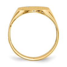 Load image into Gallery viewer, Mens 14K Diamond Signet Ring