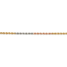 Load image into Gallery viewer, 14K Tri-Color Gold Rope Chain 3mm