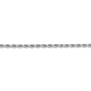 14K White Gold Rope Chain 3mm