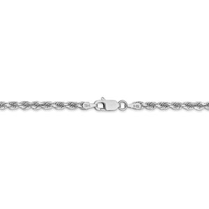 14K White Gold Rope Chain 3mm