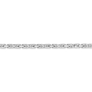 14K White Gold Byzantine 2mm