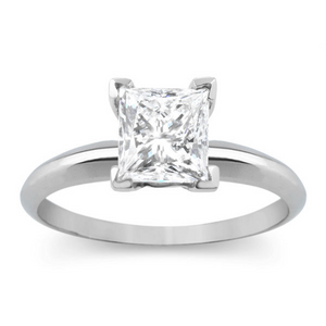 CERTIFIED 3/4 Carat Princess Solitaire