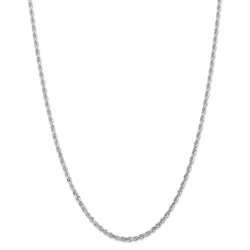 10K White Gold Rope Chain 3mm