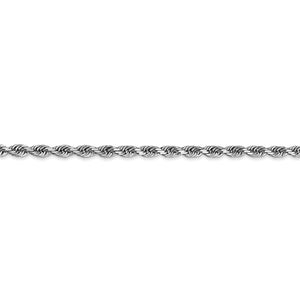 10K White Gold Rope Chain 3mm